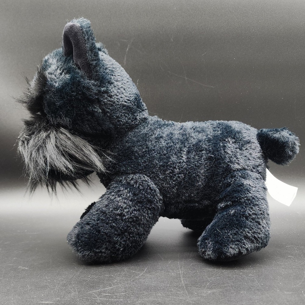 Walmart Medium Black Schnauzer Puppy Dog Plush Stuffed Animal Realistic Toy - Picture 9 of 12